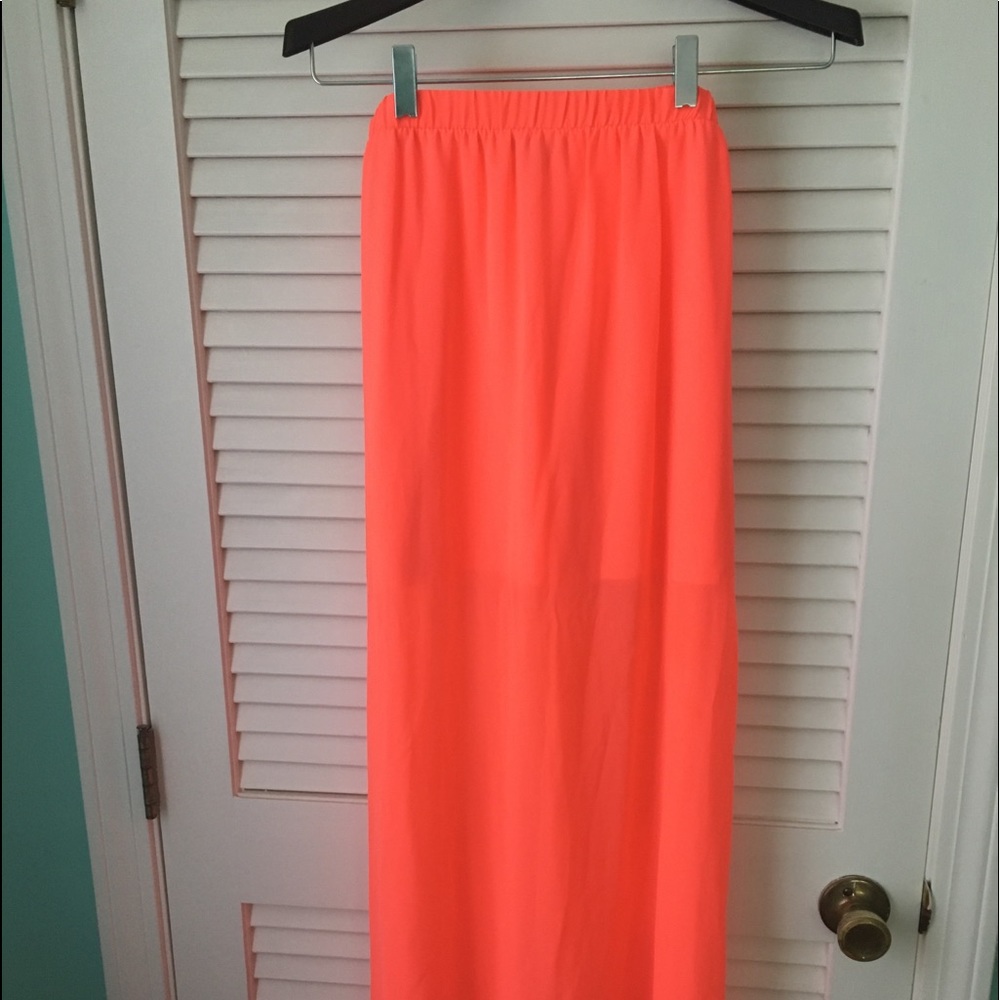 Forever 21 Hot Pink Long Skirt